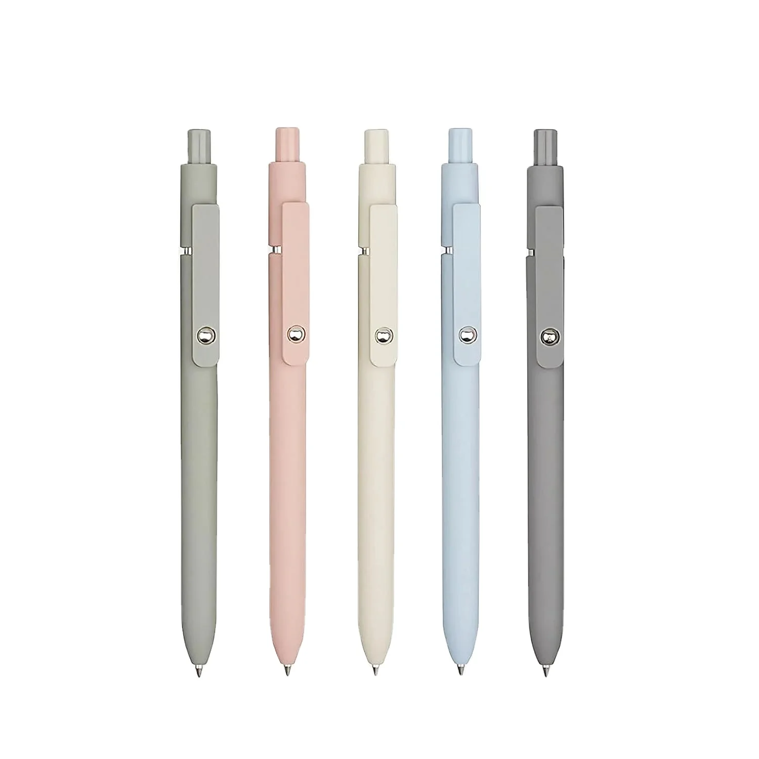 Hot Selling Large Capacity Gel Pen Rubber Plating Gel Pen Business Retro Shape Morandi Colors Simple Gel Pen