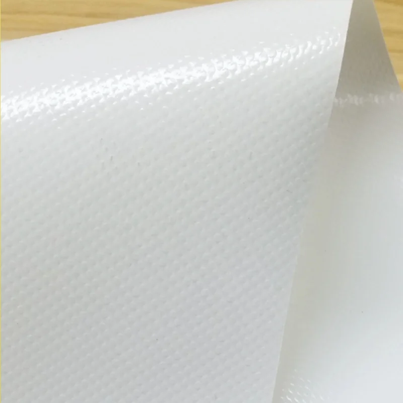 PVC Tensile Fabric Structure Shelter Membrane Fabric 1200GSM FR  White PVC Tarpaulin PVDF Acrylic Lacquering 1300D 1500D