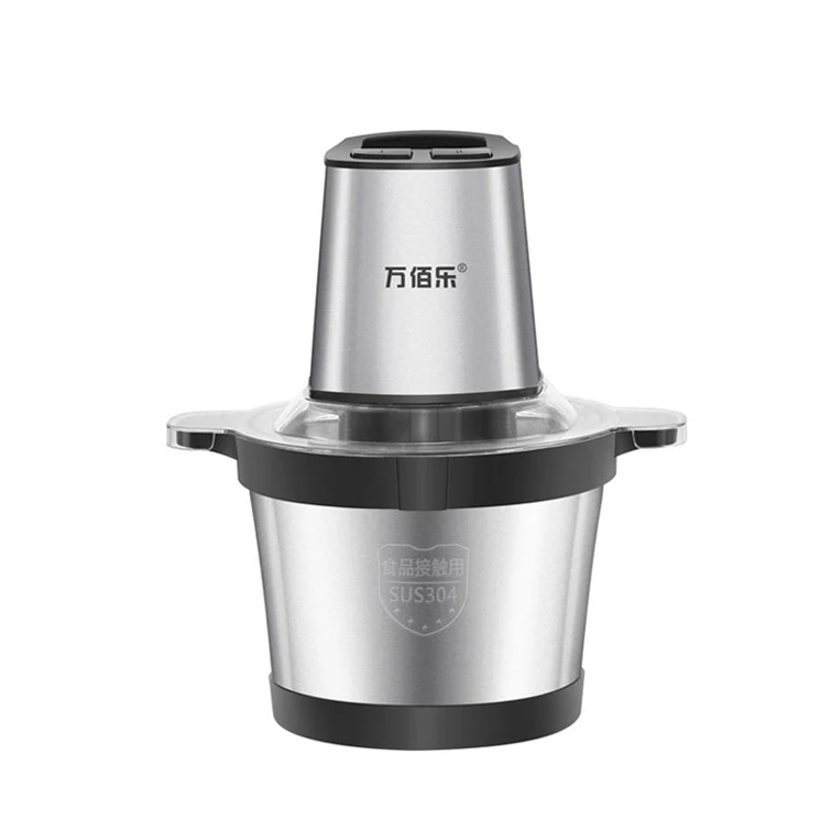 mini small 2l 3l 6l double speed electric meat grinder stainless steel chopper blender multifunctional metal