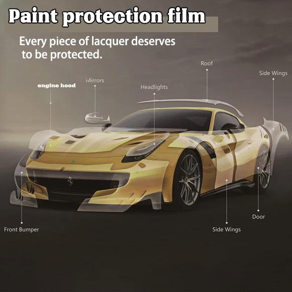 xp plus 8.5mil  Heat Repair Clear ppf Body sticker car paint protective film USA imported base TPU material Transparent Glossy