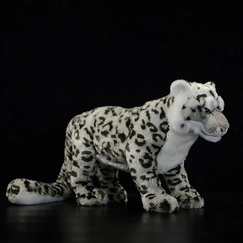 Custom simulation small panther cheetah black white panther plushies stuffed animal toys plush high quality