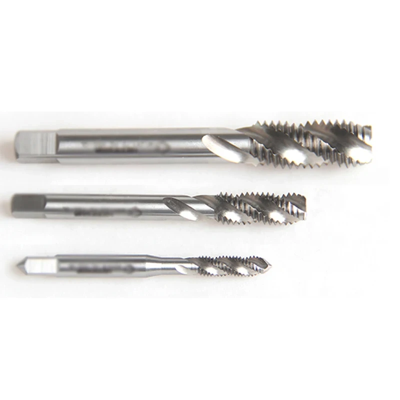 HSS Spiral Flute Screw Threading Taps Carbide Milling Cutter Drill Bit Hand Cutting Tap and Die Set CNC Lathe Machine Tools
