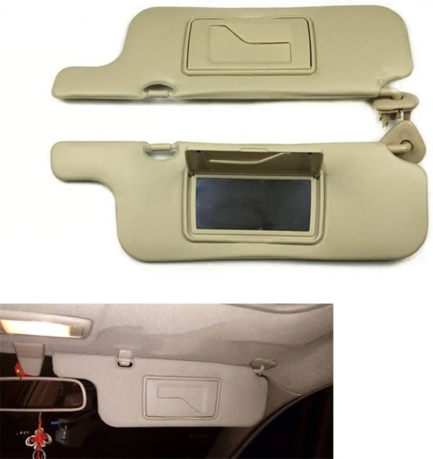 Auto Sun Shield With Glass Mirror Left Driver Side Sun Visor Sunvisor For Toyota Corolla 2003-2006