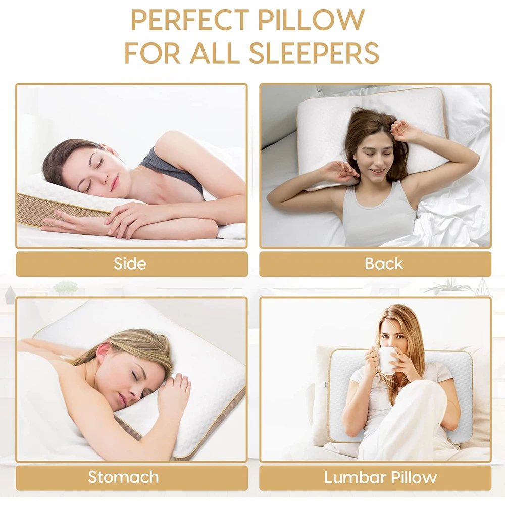 BEDREAMY Bedreamy traagschuim kussen Cooling cervical pillow memory foam cooling gel insert for all pillows gel pillow