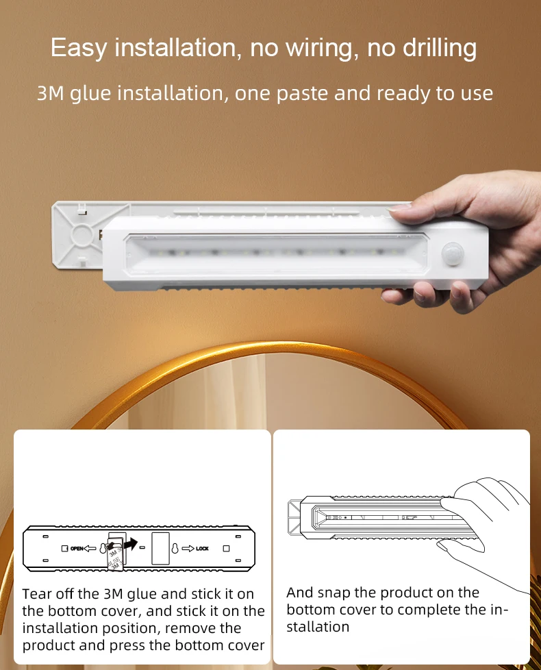 Wholesale PIR Motion Sensor Night Cabinet Lights smart home Lamp Motion Sensor LED Lights