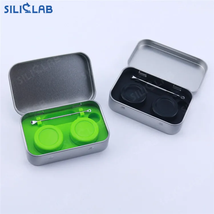 Oris Tobacco Stick Smoking Accessories Silicone Container Smokeshop Stainless Steel Wax Tin With Dabbing Tool