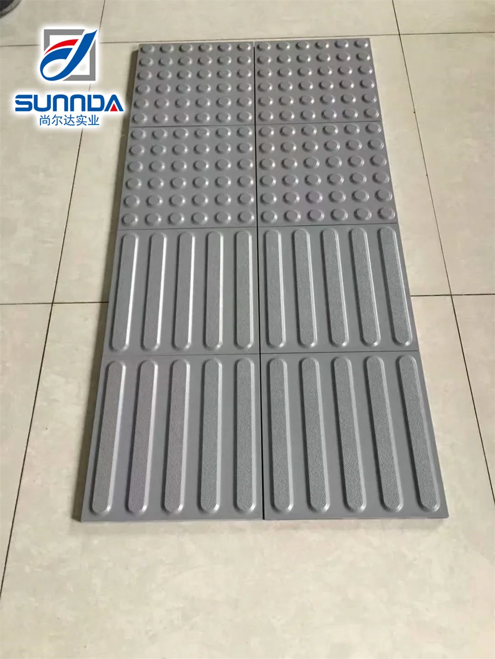 Foshan Full body Outdoor Blind Ceramic Walker Tile on the Paving Blind Indication Path Tactile Floor 400*400 and 300x300mm