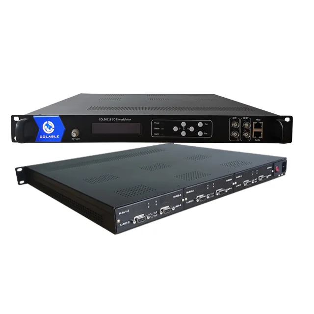 Цифровая ТВ Головная станция оборудование Mpeg2 кодирования 24 в 1 DVB-C RF выход SD кодировщик модулятор