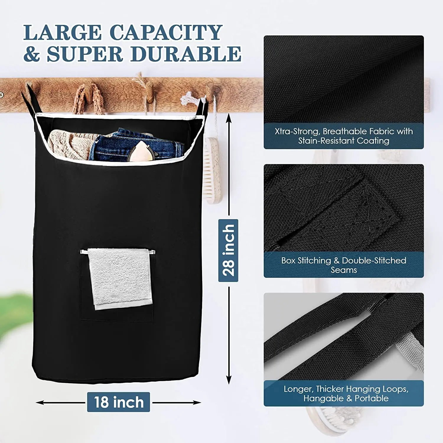 Oxford Cloth Store Dirty Clothes Hanging Bag Change Laundry Bathroom Supplies Storage Bag Store Dirty Clothes Hanging Bag