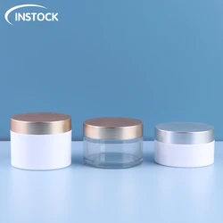Manufacturer Customized Body Cream Plastic Packaging Jar 80/100/120ml White Plastic Pet Cosmetic Jar Cream Jar Pet Bottles