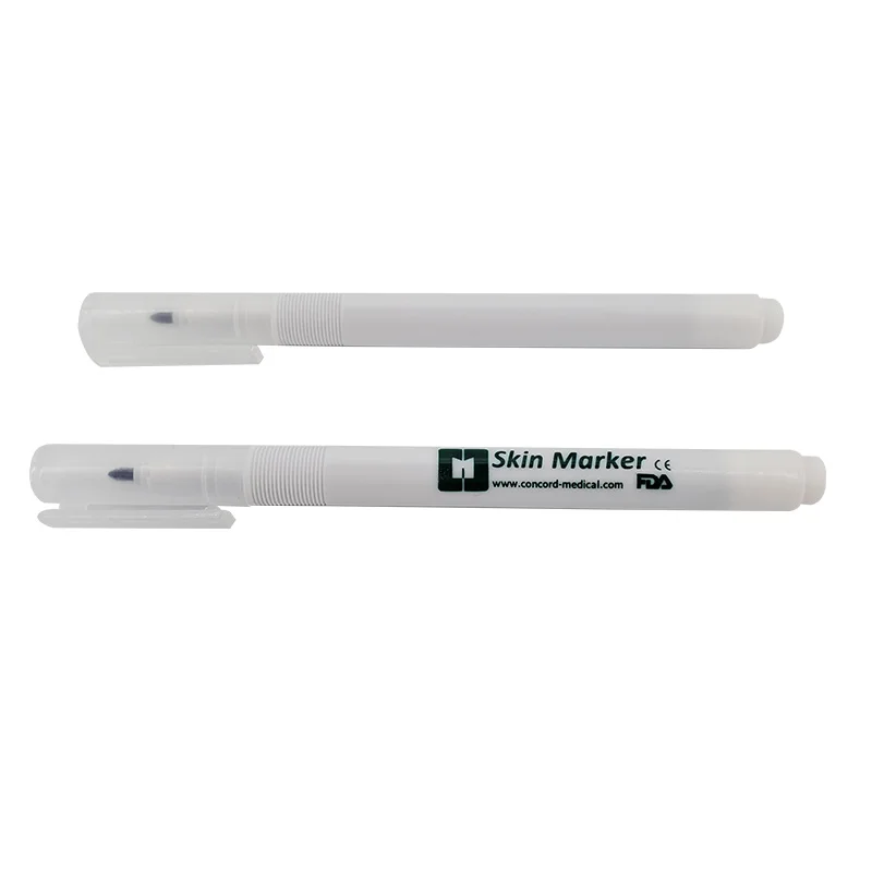 White Ink Medical Sterile Surgical Skin Marker Pen Invisible Uv Marker With Ruler