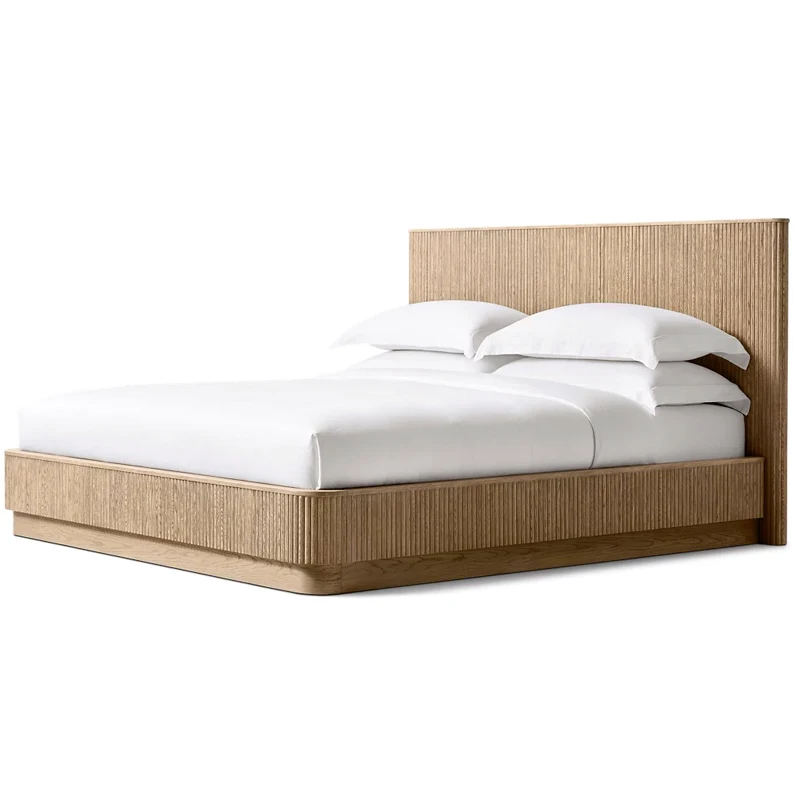 2024 New Luxury Wooden King Bed Frame Wooden Queen Size House Beds Frame