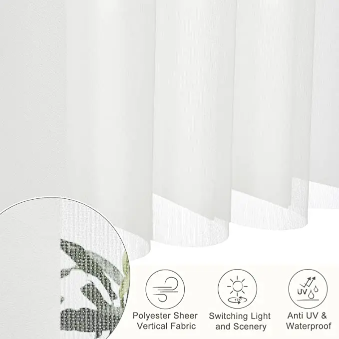 Favourite Water Proof Customized Pvc Slat Vertical Blinds Bottom Weight China