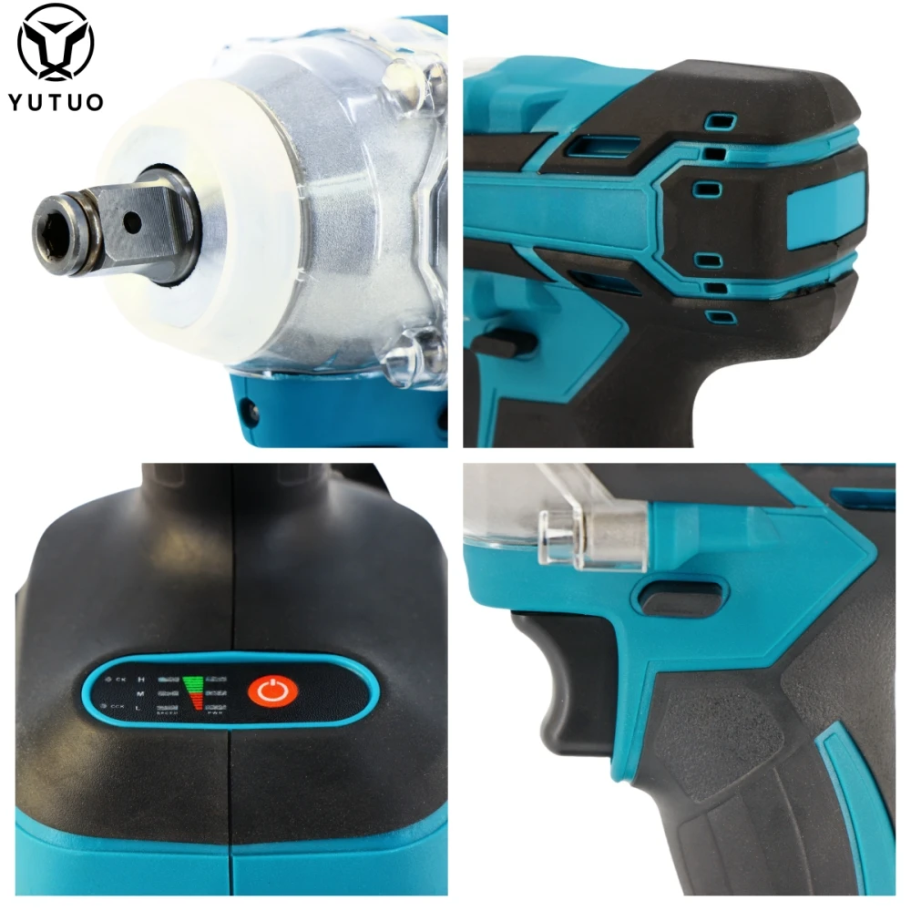 Factory On Sale Impact Wrench Brushless Torque Driver Special Electric Portable Quick Change Adapter Converts Air Power Wrench