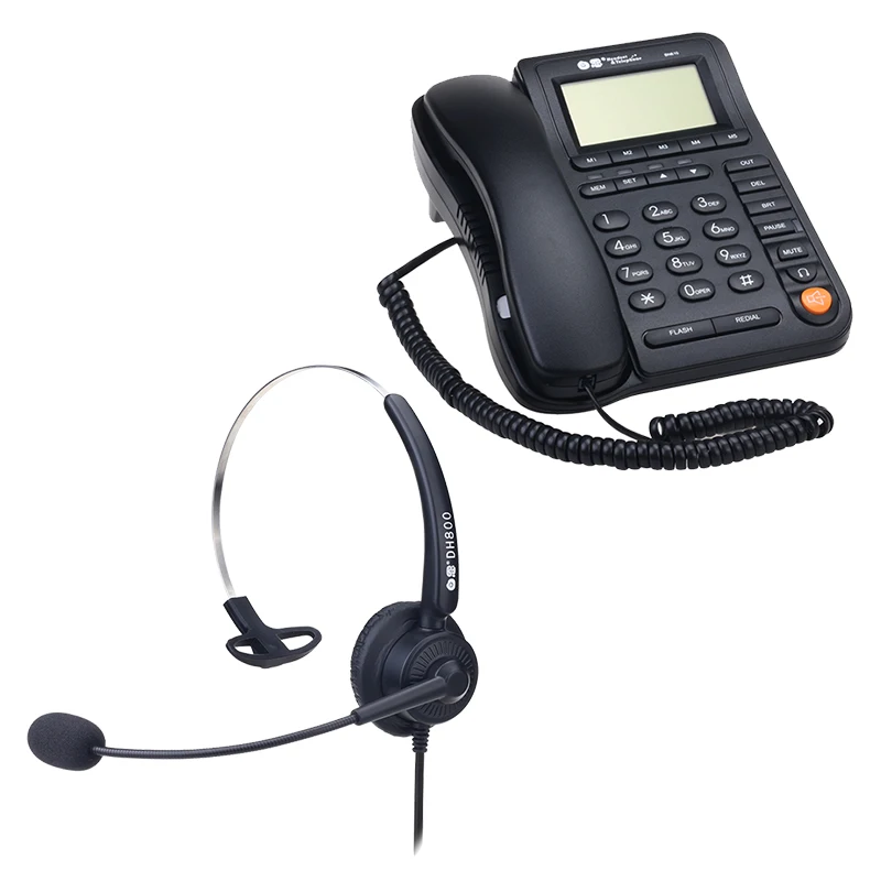 Bn610 + dh800 earphone call center customer service telephone after sale Earphone Headset wired telephone line telephone set