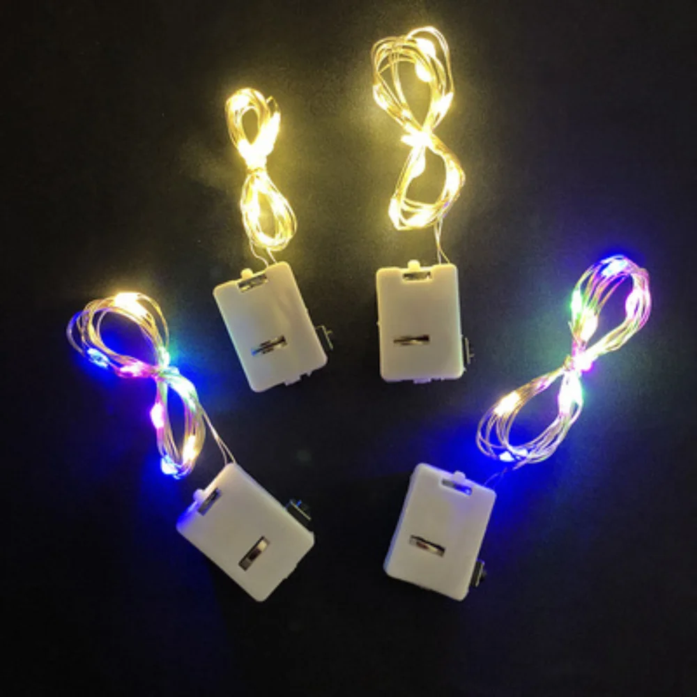 LED white box 3-speed adjustment Flashing Mode button copper wire light flower Christmas lights decoration