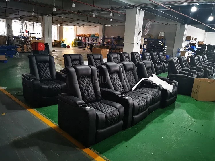 Factory wholesale loveseat double recliners chairs home recliner sofa luxury automatic with cooling power recliner sofa leather