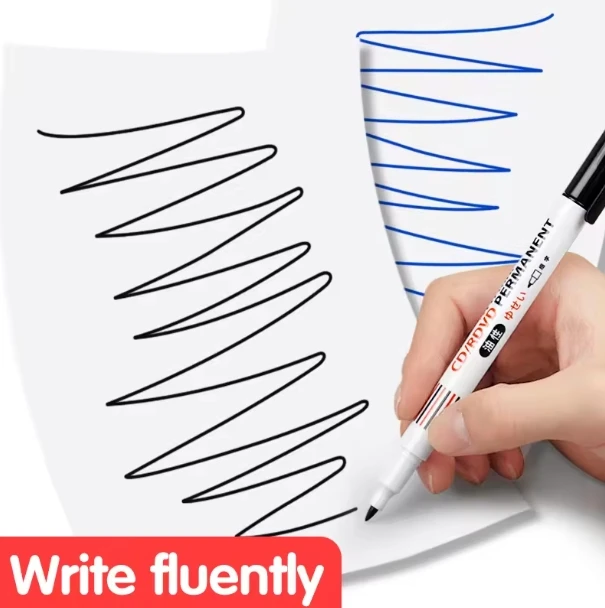 Good Quality PM-2108 Permanent Black Marking Pen Industrial Marker with Customer Logo