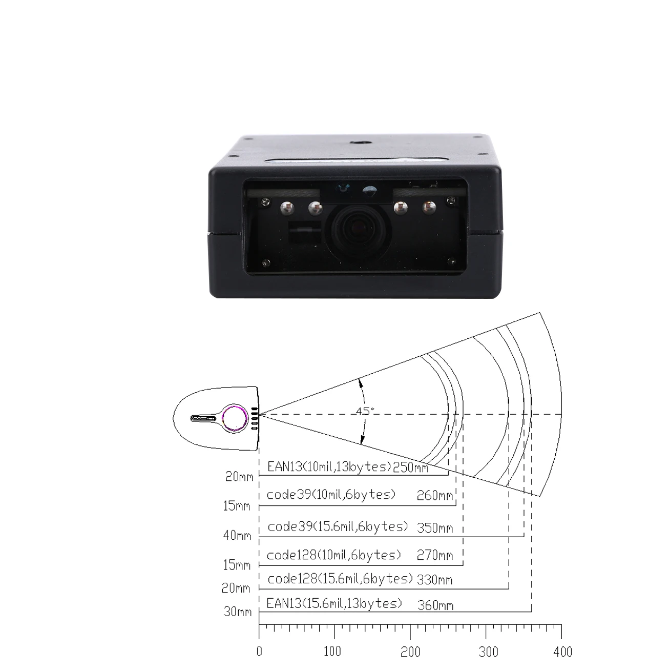 Сканер штрих-кода заводской брендовый лазерный 1D 2D сканер QR-кода ручной OEM ODM