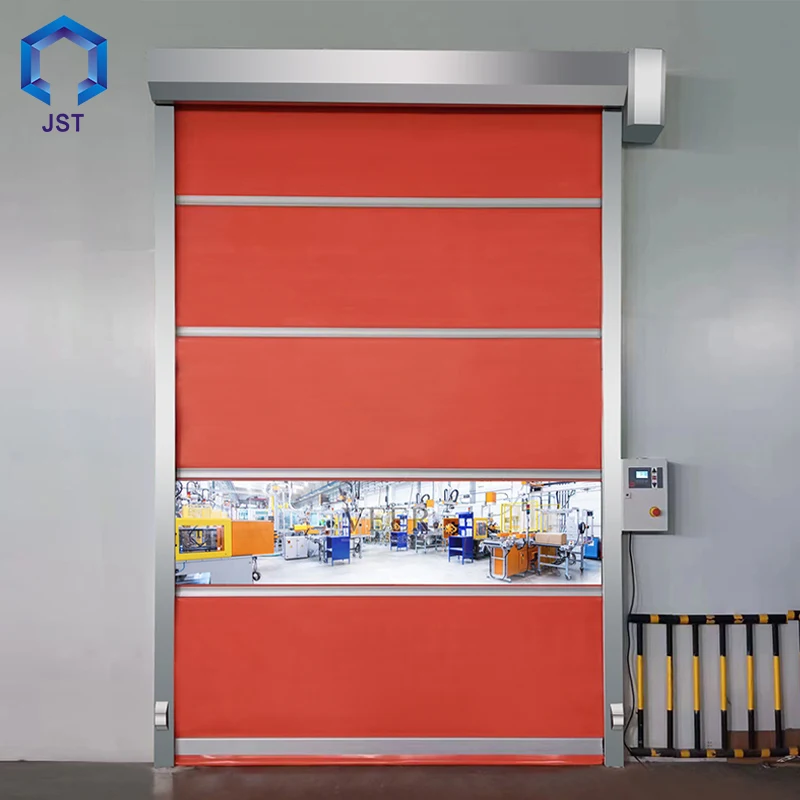 China Automatic Industrial PVC Dust Proof Fast Door For Work Shop