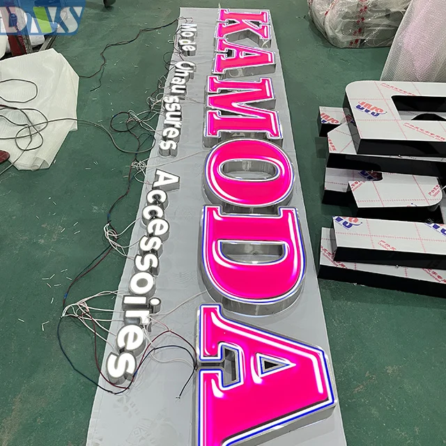 acrylic boards shop with  front light board business sign  3d store front  wall sign led frontlit letter