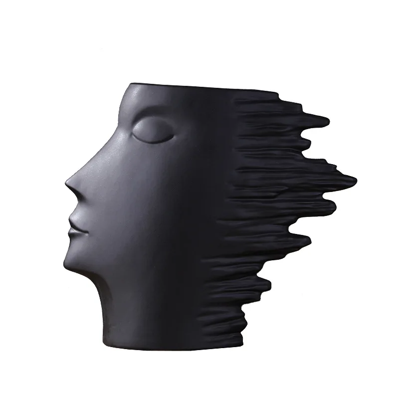 Nordic simple home accessories black and white matte, american-style head of the living room decoration creative decorations