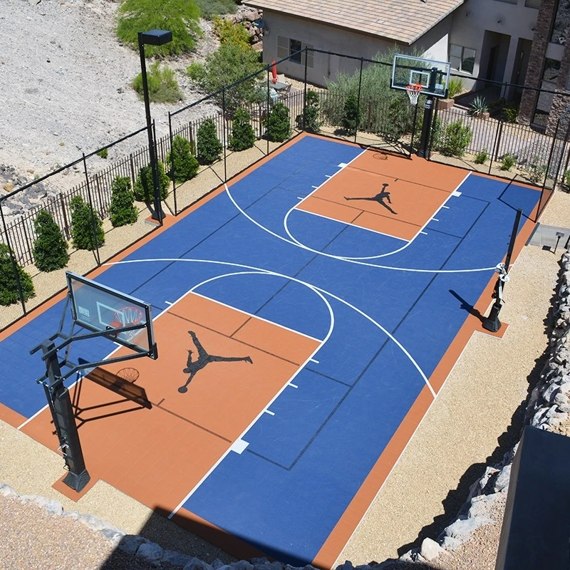 Outdoor 3*3 Fiba Basketball Court Flooring Sports Soundproof PVC PP Material Mini Floor Covers