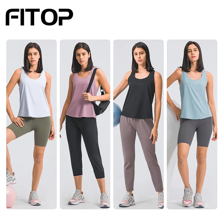 Женский топ для занятий йогой Racerback, Свободный Топ-майка для занятий йогой