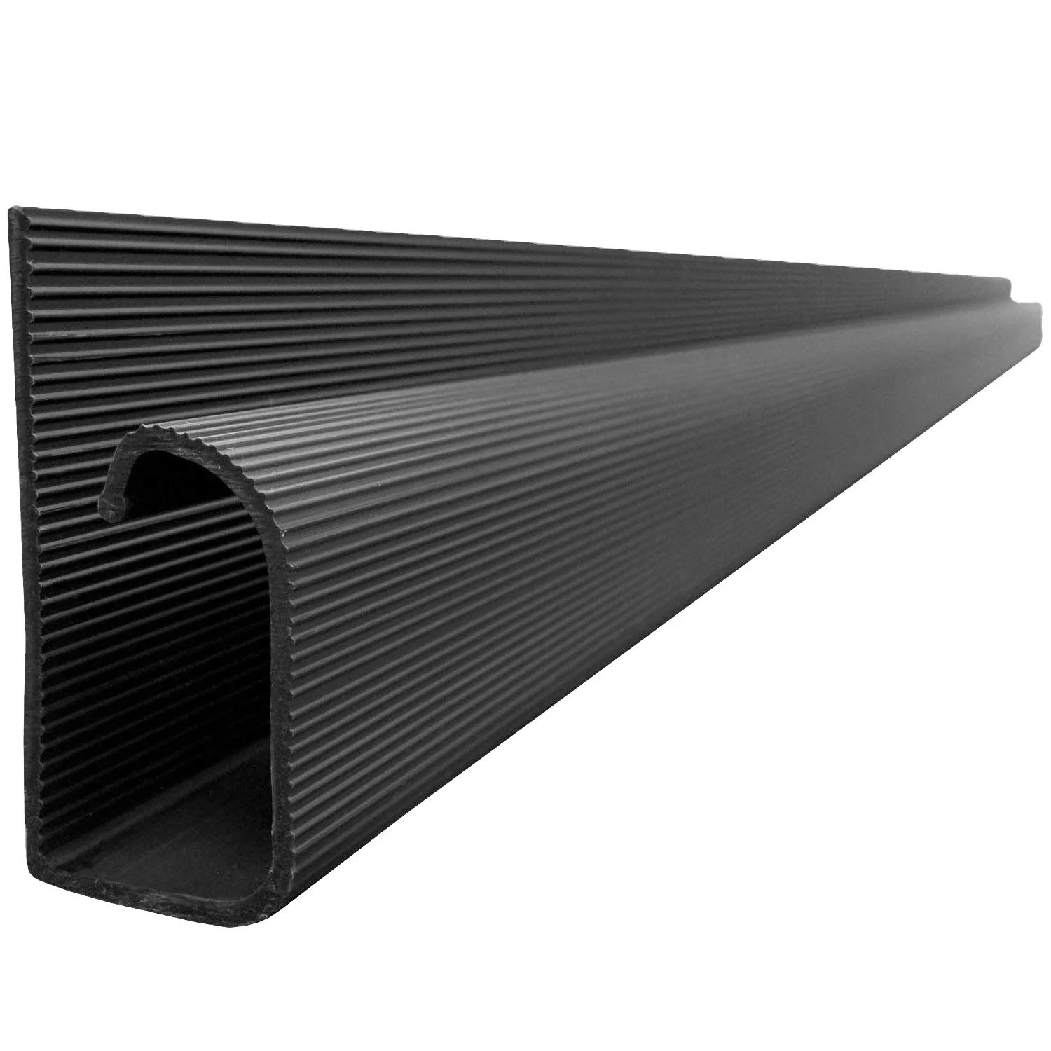 Black Under Desk Cable Tray J Channel