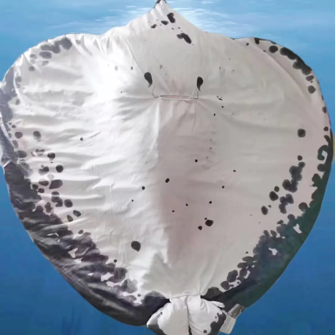 Simulation Devil Ray Carpet Pillow Doll Lifelike Manta Ray Fish Plush Toys  Air Conditioner Room talk toy