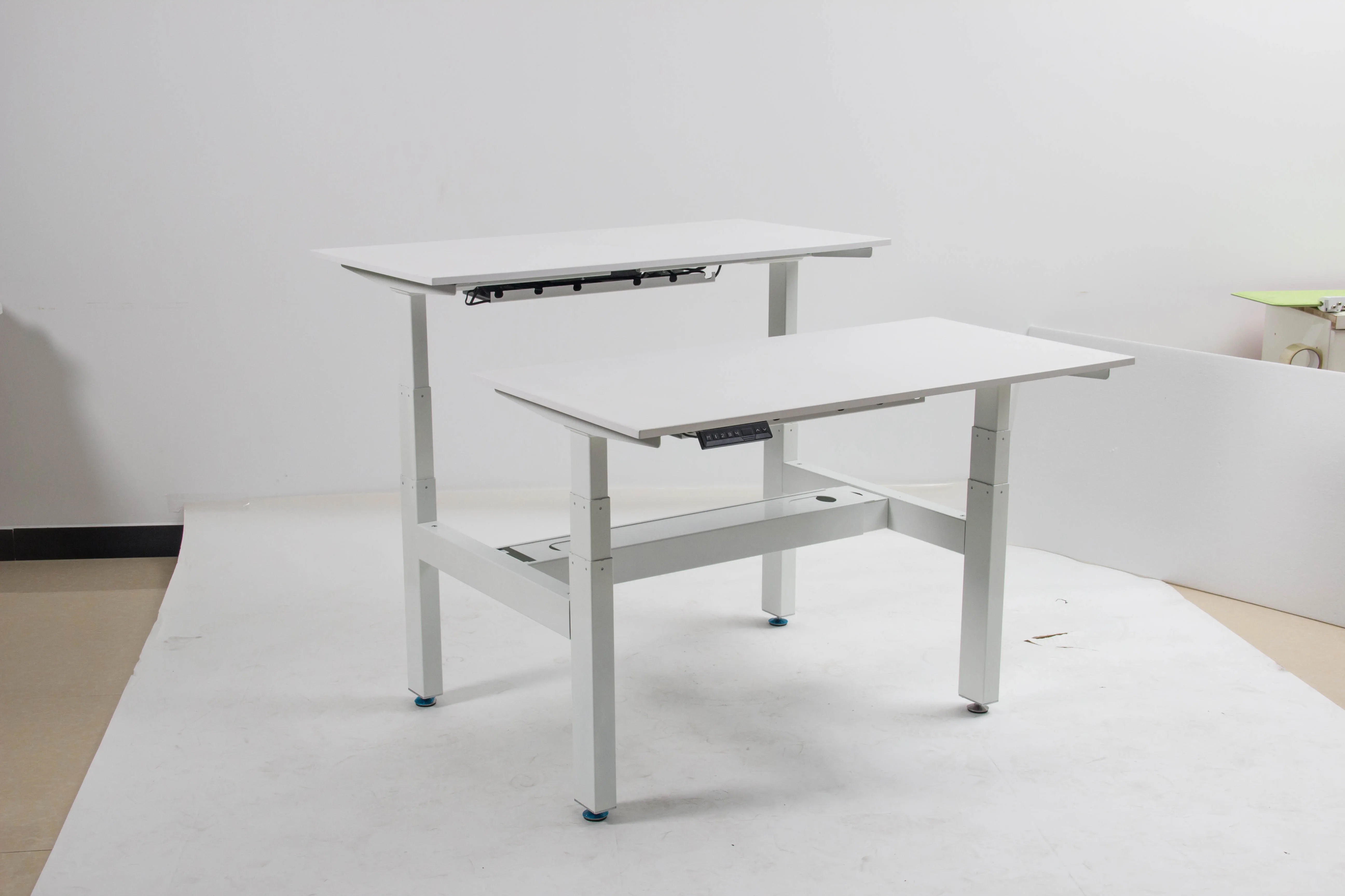 4AF3 Four Legs Standing Desk Height Adjustable Home Office Computer Workstation Desk Electric Table Sit Stand Desk Frame