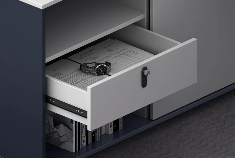 Adjustable Height L Shaped Office Table Executive Desk