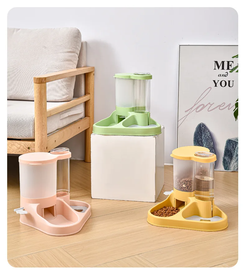Wholesale Pet Dog Automatic Feeder Cat Automatic Drinker Dog Bowl Cat Basin Water Feeding Combination Bowl