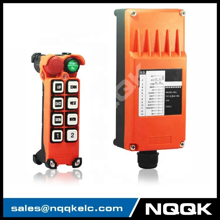 F21-E2M-8 DC 3V(2 AA size batteries) 8 single step buttons industrial wireless remote control