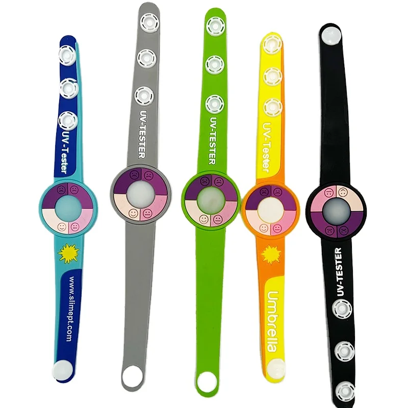 Factory manufacture rubber silicone wristband uv color changing bracelet