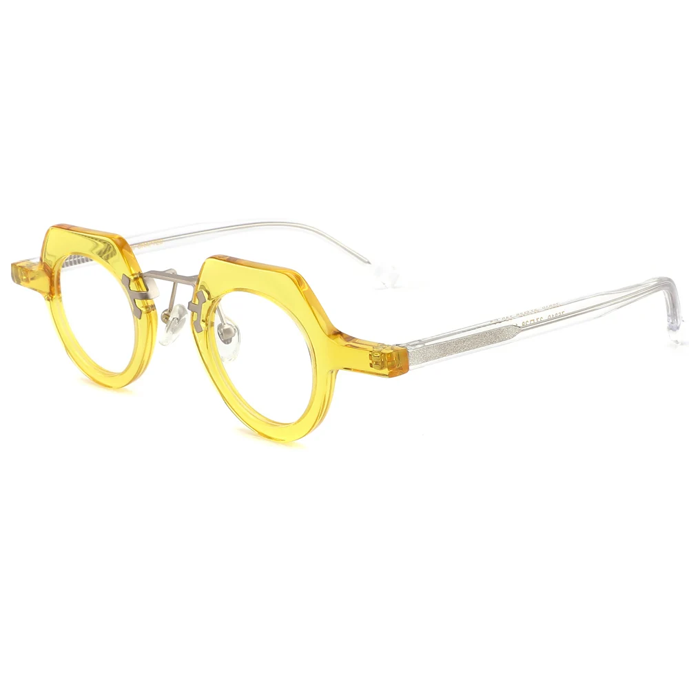 High Quality Men Style Sheets Eyeglasses Transparent Designer Prescription Glasses Eyewear Acetate Optical Frames