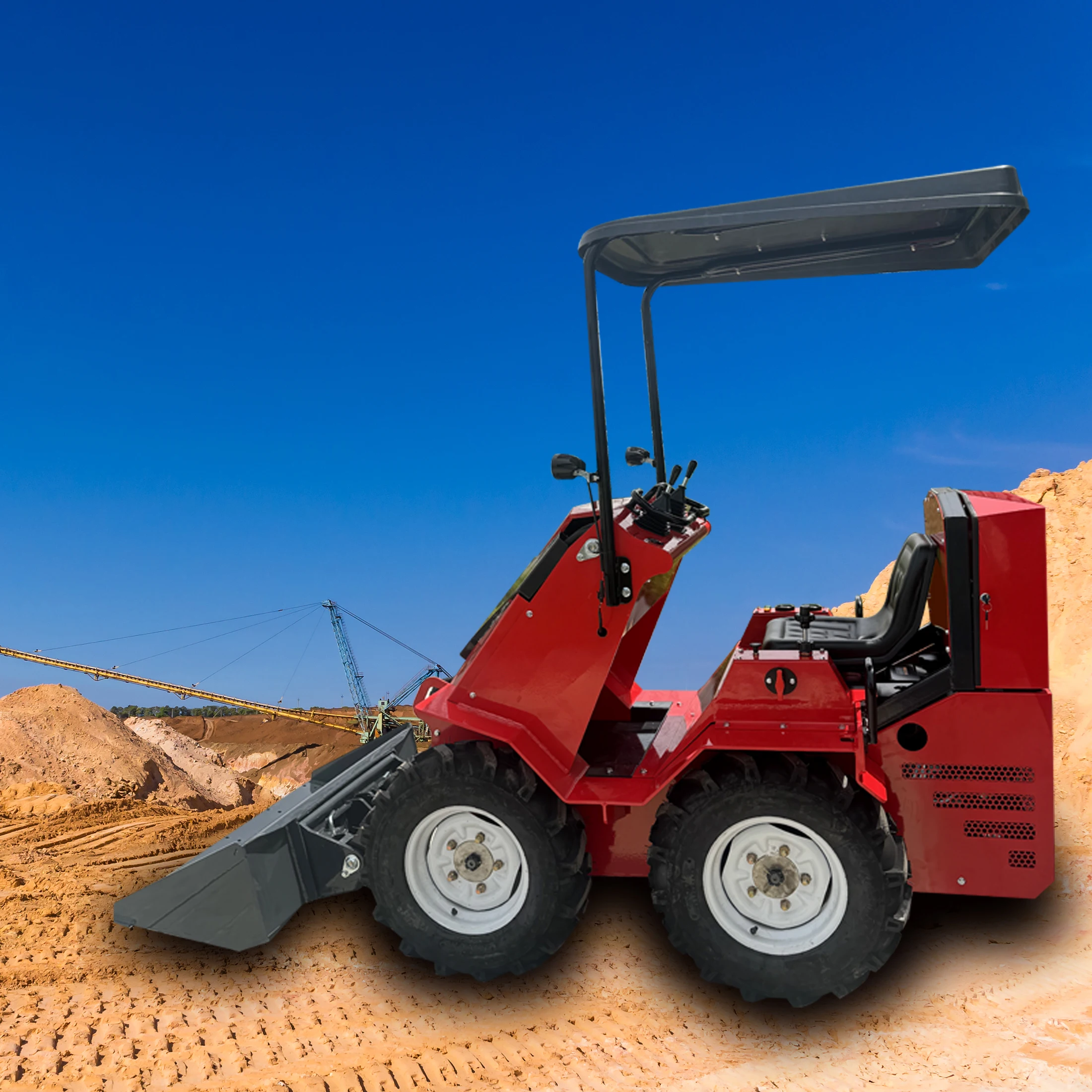 Mini Tracked Skid Steer Top Quality 0.8 Ton China Skid Steer Loader