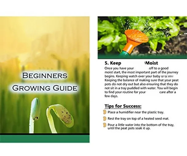 Deluxe Heirloom Non-GMO Herb Garden Starter Kit Great for Beginners Includes Seeds Peat Pots Netted Coir Pellets Beginners Guide