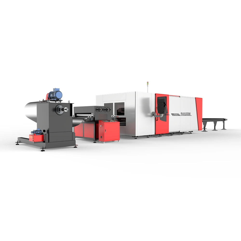 FHBS Jinan high quality coil fed fedding stainless steel sheet fiber laser cutting machine for metal sheets 1500w