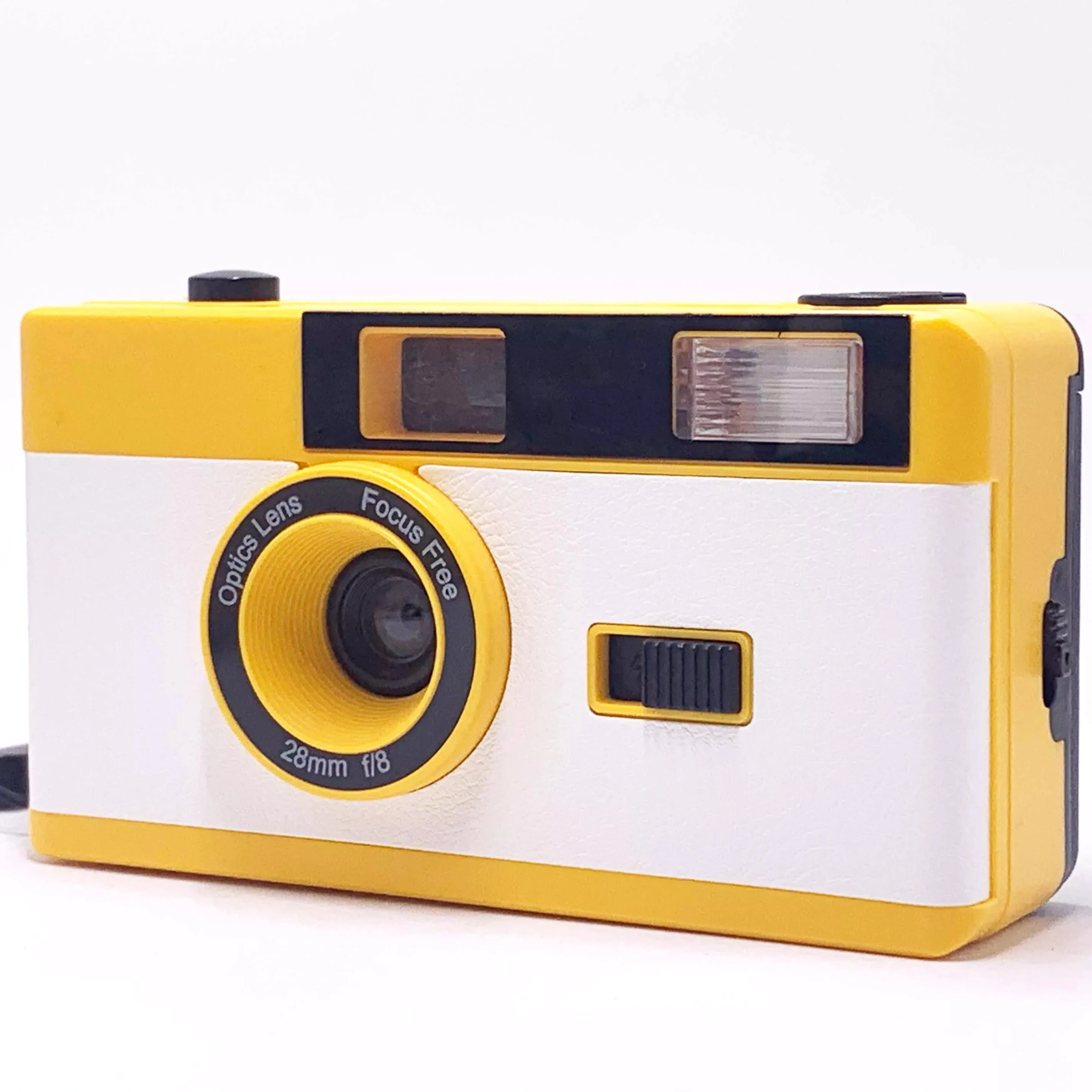 Yellow Black vintage portable slim handy manual simple use customized 35mm film camera with kodak colorful color roll photos