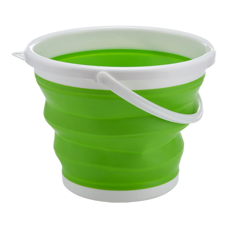 
Factory Price 10L small Retractable plastic silicon portable folding bucket 