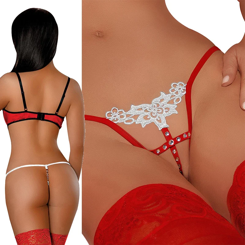 Wholesale Hollow Out Lace Lingerie Crotchless G String Thong Ladies Underwear Women Sexy Panties
