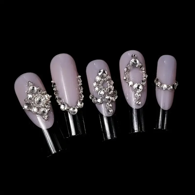 Wholesale Glass Diamonds Crystals For Nails Clear Transparent High Quality Non Hotfix Rhinestones Flat Back