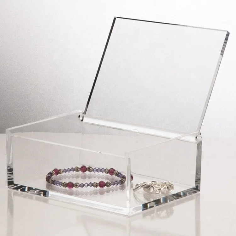 HUISEN custom wholesale rectangular plastic box clear acrylic storage boxes with lids