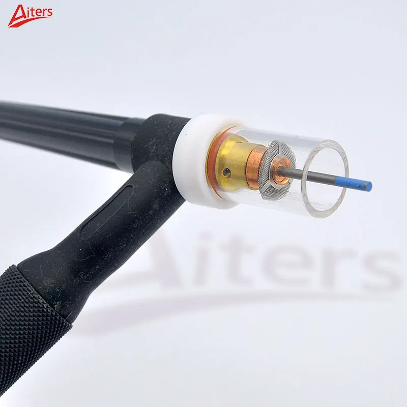 WP9 20 25 Torch TIG Glass Cup Kit 5pcs/set Stubby Collets Body Gas Lens and Pyrexx Glass Cup Argon arc Welding Gas Insulator