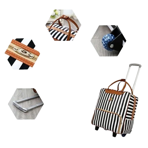 Trolley Travel Bags , Weekend Tote Bag, Suitable for Travel Large Capacity Waterproof Hand Luggage with Wheels fabric carry on