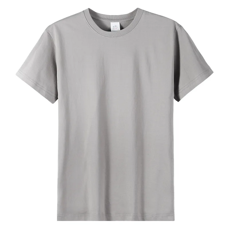 230 grams heavy cotton loose T shirt solid color shoulder short sleeveless love packed class uniform custom logo shirt wholesale