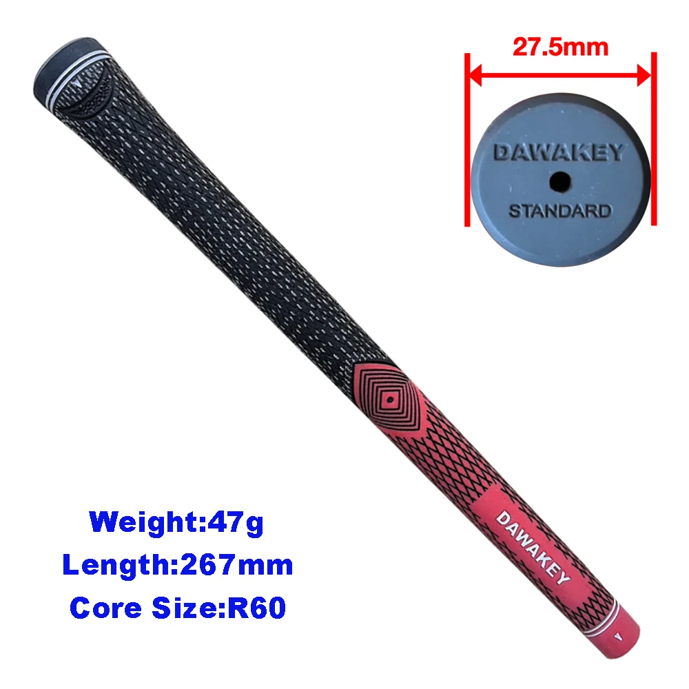 DAWAKEY Golf Grip two color half cord wood/iron Men standard grip --- Customized Logo and Color.
