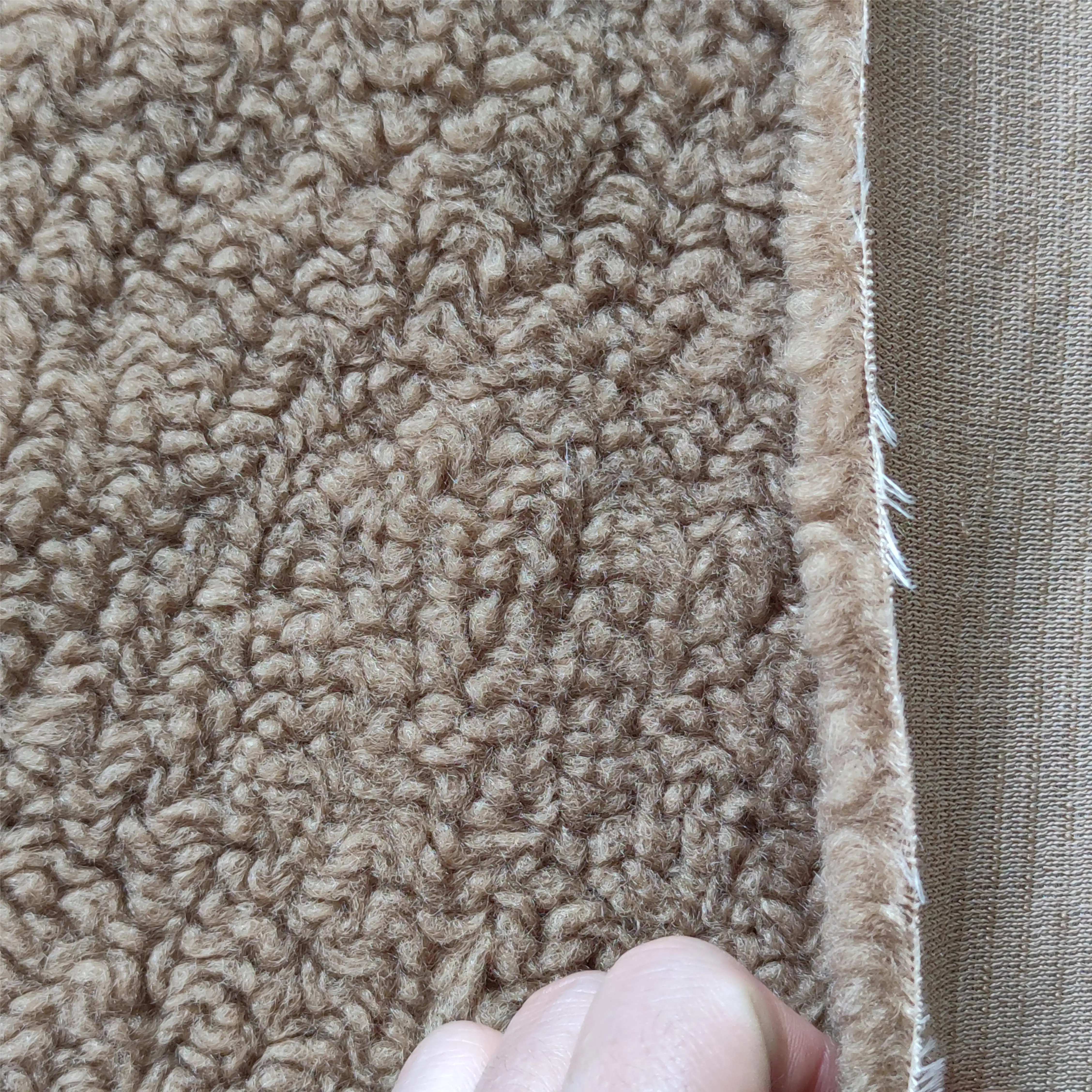 High quality stock wavy granular cashmere faux cashmere home textile decorative fabric