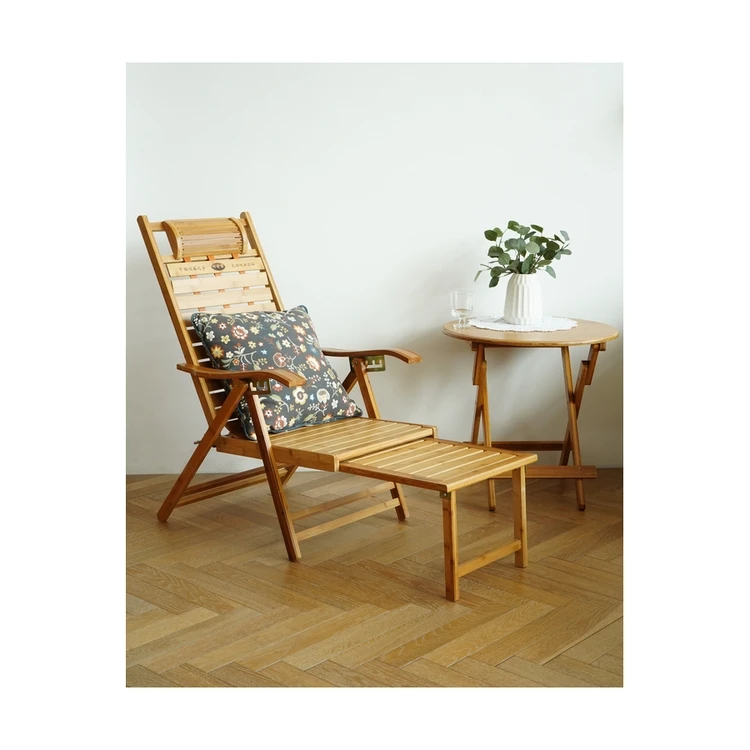 
New Design Now Sofa Chair Bamboo Wooden Foldable Chair Can Be Used Outdoors 